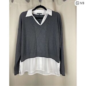 NWOT Adrianna Papell V-Neck Sweater Shirt